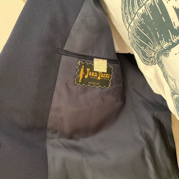 Navy Double-Breasted Blazer with Gold Buttons - Picture 5 of 10